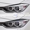 Шт. Накладки-стикеры на фары автомобиля «Брови» для BMW 3 серии F30 F35 2013-2018 Глянцевый черный Автомобильные веки крышки ABS Карбон