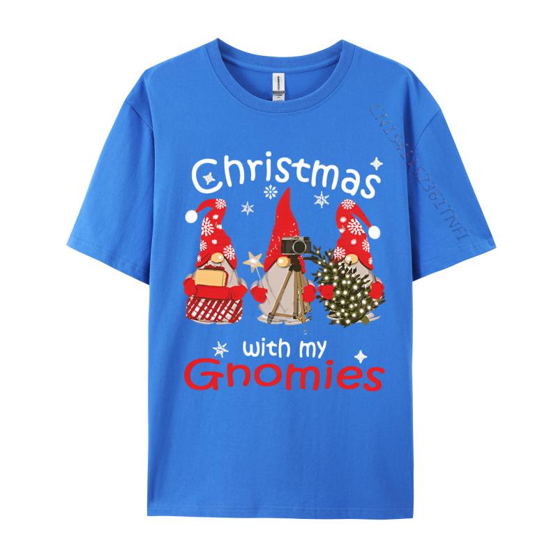 Gnome Family Christmas Gnomies Xmas Tshirt Black Family Leisure T Shirts Cotton Unisex Tops T Shirt Printed On