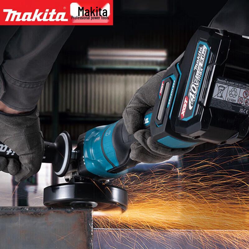Makita GA048GT102 40V Бесщеточная Угловая шлифмашина (УШМ) 100 мм, беспроводная, штепсель CN (адаптер в комплекте)