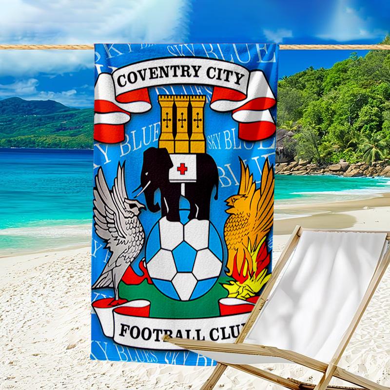Newcastle United Crest Printed Beach Towel, Super Soft Microfiber, Perfect Gift Birthday, for Pool, Beach, Travel, for family and friends