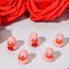 10 шт. Мини-фигурки розовой утки в форме сердца, смола, подарок на День святого Валентина, для свадьбы, декора сада фей