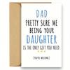 1PC Funny Father's Day Card for Dad Daddy Fathers Birthday Greeting Card for Father Daddy Dads Hilarious Fathers Day Cards