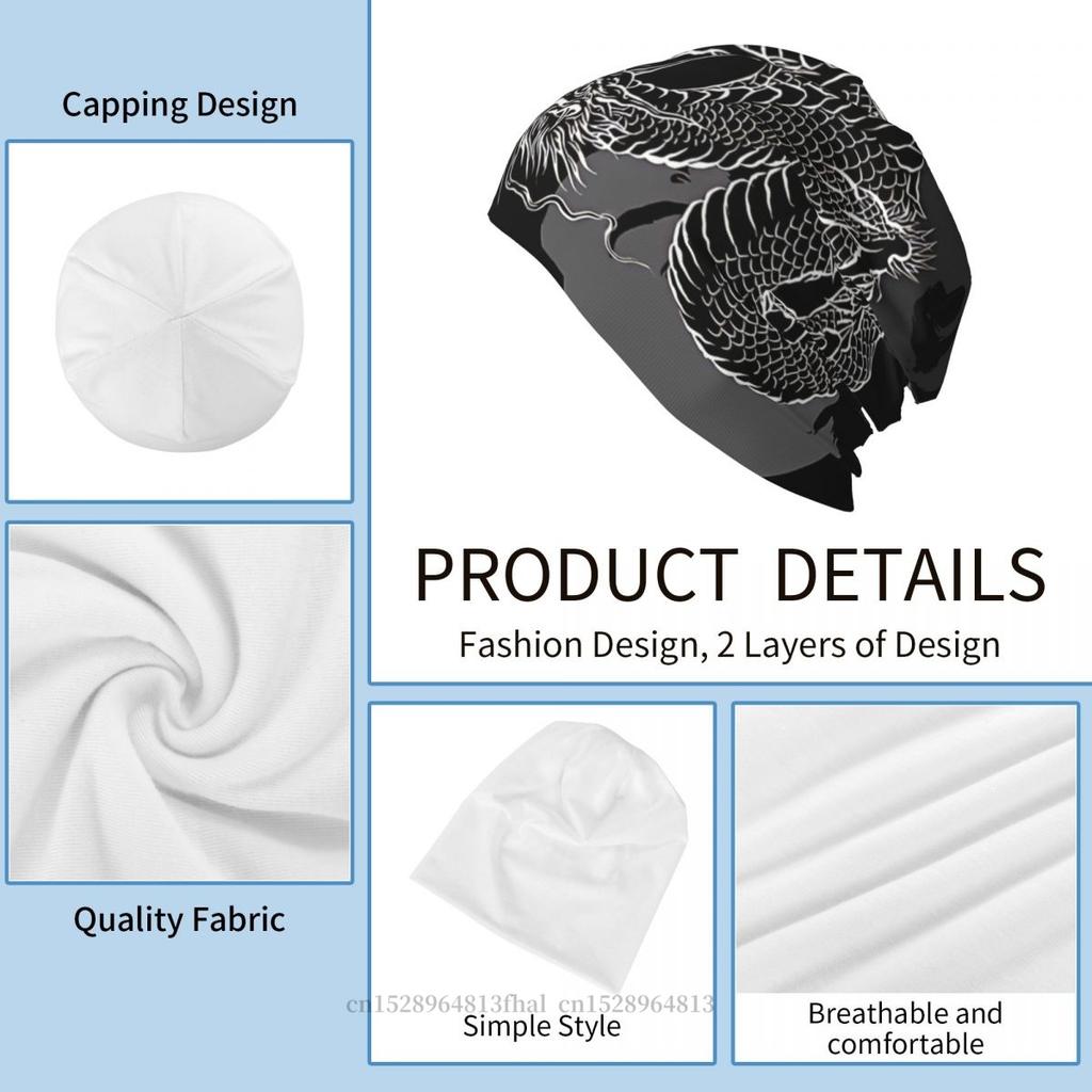 Шапки с капюшоном, японская художественная татуировка, женская тонкая шляпа унисекс, японский дракон, осенне-весенняя теплая шапка, шапки в стиле хип-хоп Skullies, шапки
