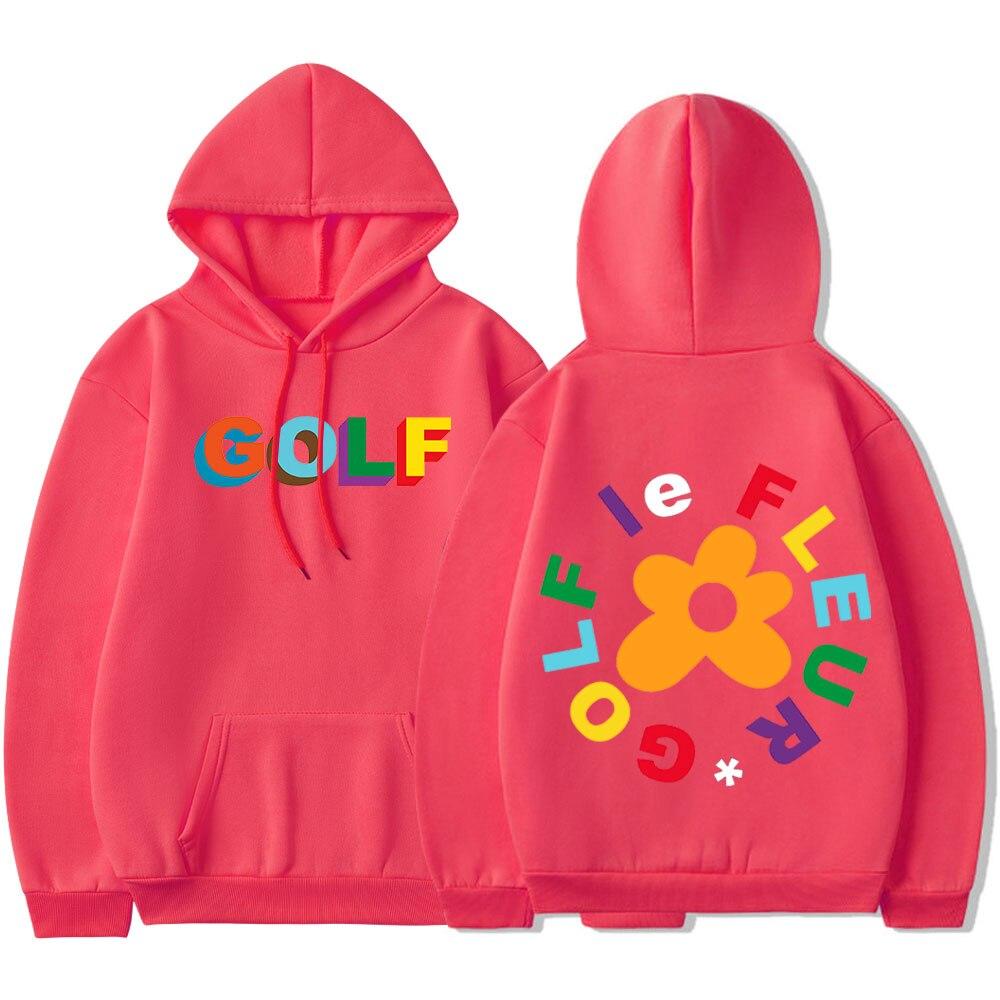 Golf Wang Le Fleur Flower Vote Igor Tyler The Creator Skate Hoodie Men Casual Hip Hop Sweatshirts Double Sided Print Pullover