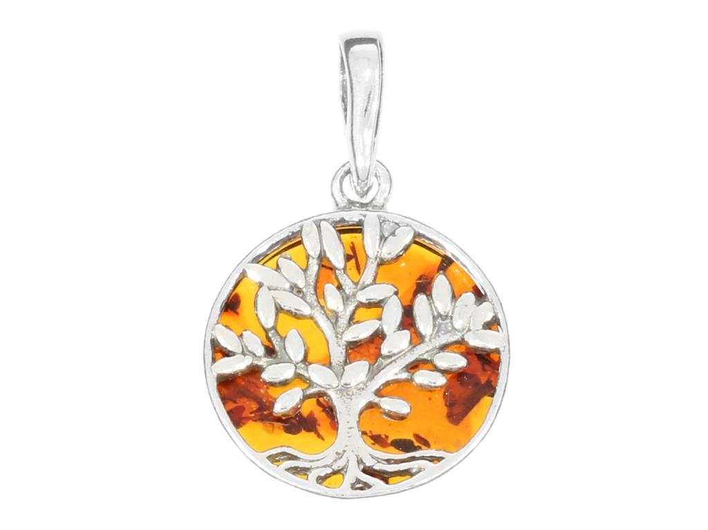 Silver Owl Pendant with Amber Cubic Zirconia Oxidized Bird Pendant
