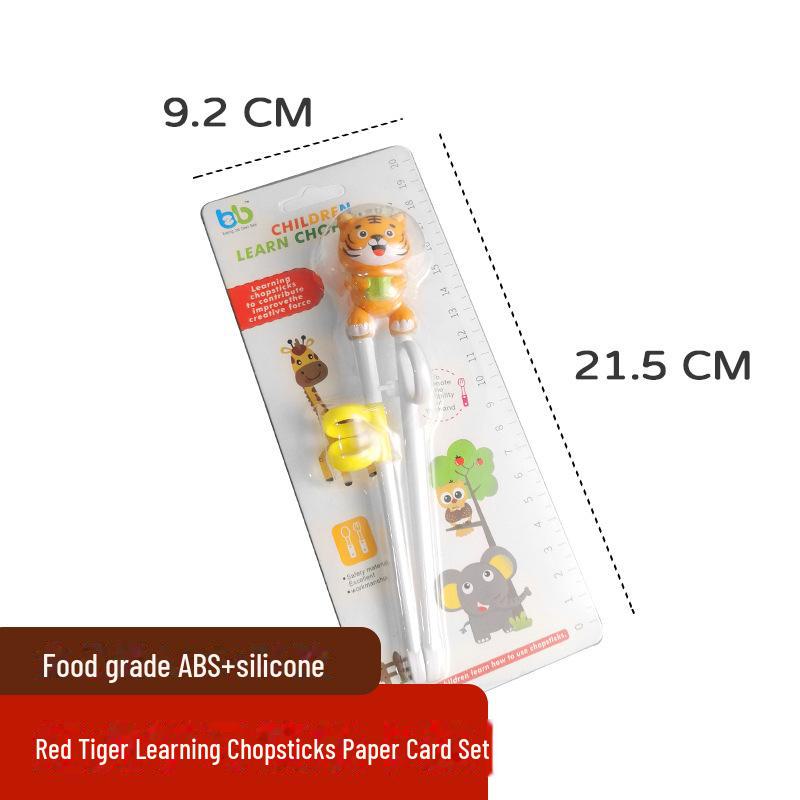 Детский мультяшный обучающий набор палочек для еды и столовых приборов: Ложка, вилка и палочки для еды из нержавеющей стали 304 для младенцев и мам.