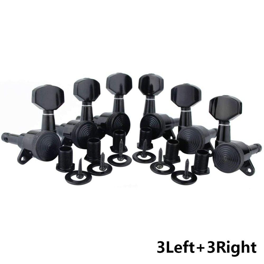 6 ШТ./Компл. Серебристые/Золотистые/Черные Колковые Механизмы с Блокировкой Струн для Гитары