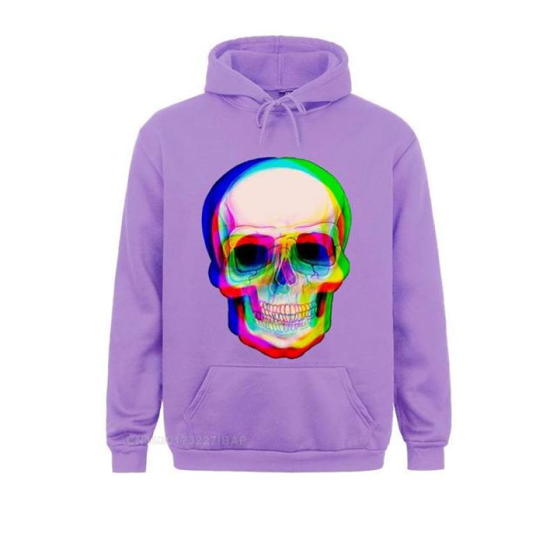 Vaporwave неоновый череп техно хипстерский пуловер с капюшоном эстетический череп акварель Радуга космический череп забавная футболка для мужчин Camisa