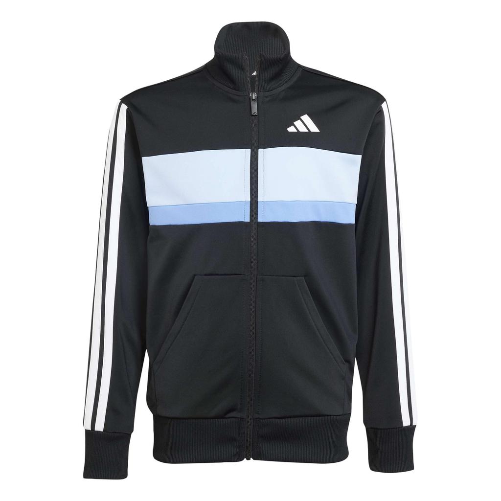 Детский спортивный костюм Adidas Tiberio (KQG66) - Верх Черный/Светящийся синий/Синий фьюжн/Белый, Низ Черный/Белый (KB7327)
