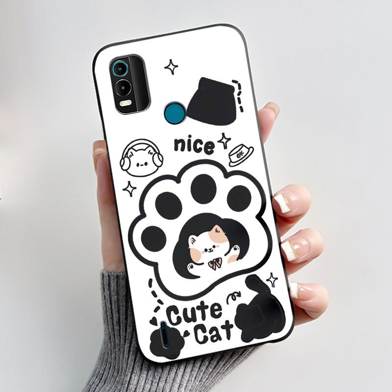 Casing For Nokia C21 Plus Case Nokia C31 Phone Case Back Cover Silicone Soft Black TPU Aesthetic Cute Cat Astronaut Bumper Shell