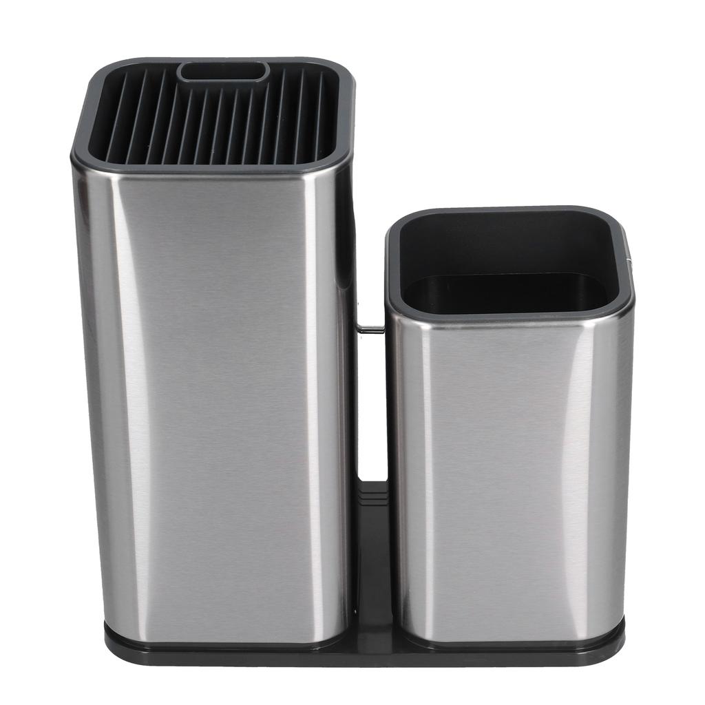 Держатель для ножей 2 в 1 с органайзером для разделочной доски из нержавеющей стали, кухонный аксессуар для хранения