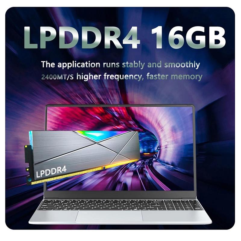 Ноутбук с Windows 11, 15,6-дюймовый дисплей 1920x1080 FHD IPS, 16 ГБ ОЗУ, 128 ГБ/256 ГБ/512 ГБ/1 Тб SSD, клавиатура с подсветкой, сканер отпечатков пальцев, 2,4/5 Гбит/с, Wi-Fi