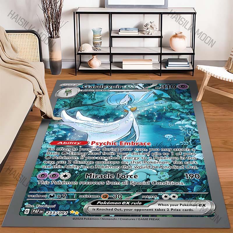 15 SIZES P-Pokemon Mimikyu Gardevoir Cards Print Carpets Bedroom Living Room Sofa Study Rug Children's Room Large Decorative Mat