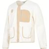 Color Block Pocket Sports Fleece Casual Jacket Men Jacket Off-White 539915-93
