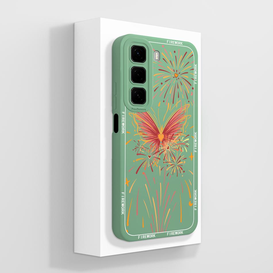 Чехол для Infinix Hot 50 Pro Plus 50i Милый Мультяшный Мягкий Жидкий Силикон Защита Камеры Чехол для Infinix Hot 50Pro+ 50 i