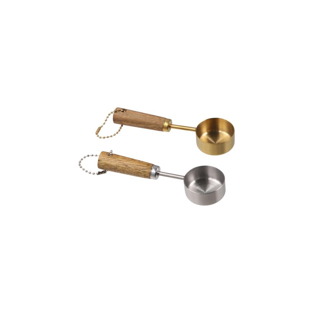 14 мл мерный стакан с деревянной ручкой, кухонные мерные инструменты, мерная ложка из нержавеющей стали для выпечки