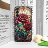 Цветной чехол для телефона с узором из роз в стеклянном стиле для Samsung Galaxy S26 S25 S24+ S23 Ultra S22 Plus S20 S21 FE M53 Мягкий чехол