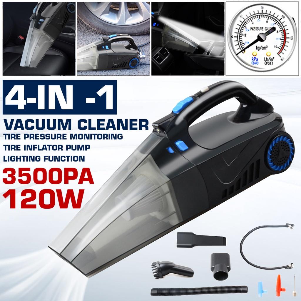12В 120Вт Ручной автомобильный пылесос с цифровым насосом для накачивания шин, манометром, светодиодной подсветкой, пылесос для дома, автомобиля, 4 в 1