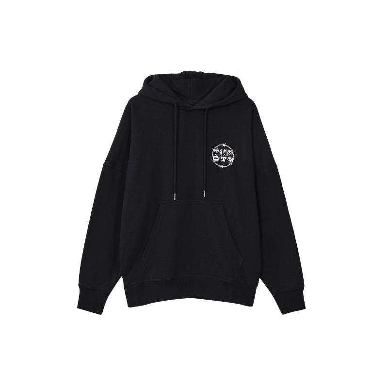 Vans Графический принт пуловер с капюшоном мужские толстовки черные VN0A5H7TBLK