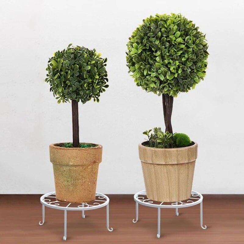 Однослойный держатель для цветочного горшка, кованая железная стойка для цветов, уличный балкон, подставка для горшечных растений, декоративная полка, украшение дома