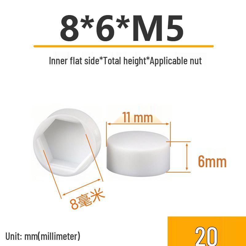 Hex Nut Protective Dust Cap for Flat Head Screws