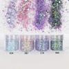 Star Bottle Nail Glitter Powder Set, Aurora Shimmer Ultra-Thin Nail Decorations, Multicolor  48pcs