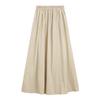 Pleated Mid-length Skirt for Women In Summer New Retro High Waist Slim Elastic Waist A-line Skirt Umbrella Skirt