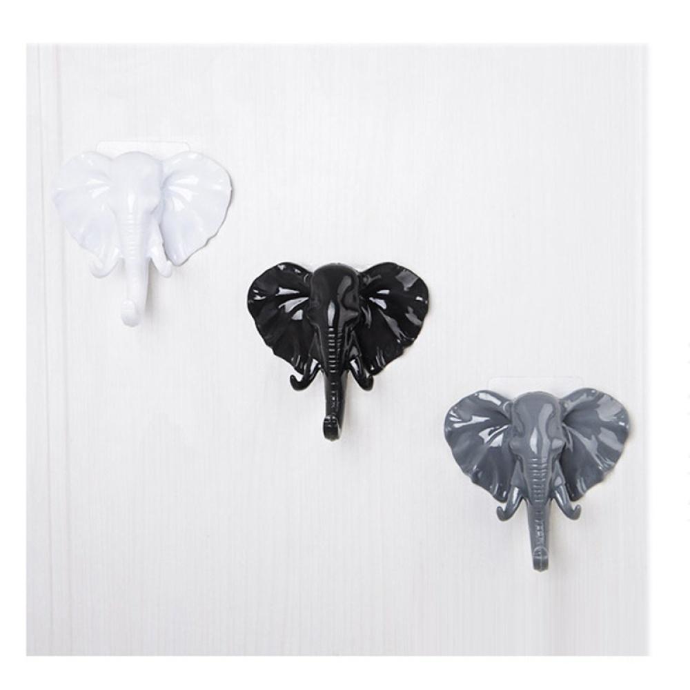1 шт. настенный крючок с головой слона, шляпа, сумка, вешалка для пальто, домашние кухонные крючки для хранения декора