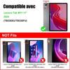 Coque pour Lenovo Tab M11 2024, Protection Antichoc avec Support Rotatif Effet Cuir Rouge