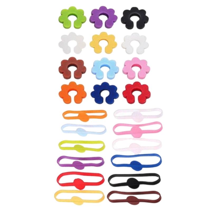 Reusable Silicone Glass Markers Set Perfect for Wine Glasses and Cocktails Color Suitable for Parties and Event