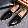 Классические мужские туфли в стиле ретро, официальная обувь для вечеринок, кожаные свадебные туфли, мужские туфли на плоской подошве для вождения, элегантные мужские мокасины с кисточками