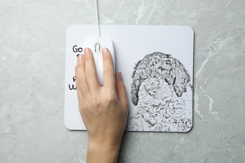 Romagna Water Dog, Lagotto Romagnolo – Mouse pad with print, personalized dog-themed mouse pad | Art-Dog