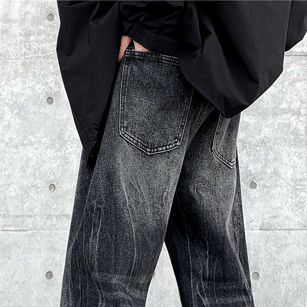 Мужские негабаритные 5XL Y2K черные джинсовые прямые брюки повседневные брюки мужские корейские уличные хип-хоп винтажные широкие мешковатые джинсы для мужчин