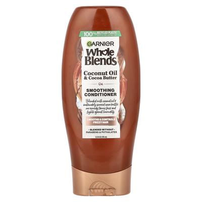Garnier, Whole Blend, разглаживающий кондиционер, кокосовое масло и масло какао, 12,5 жидких унций (370 мл)