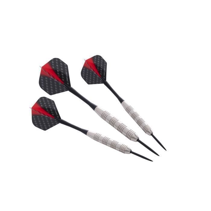 Fléchettes acier 23 gr en nickel-argent qualité semi-professionnelle