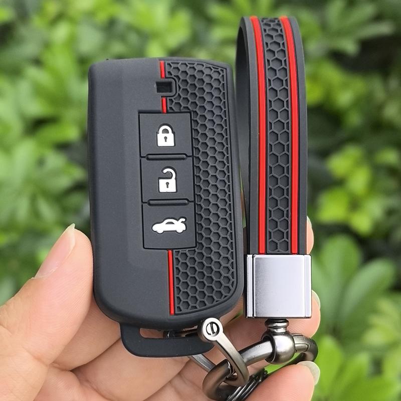 Car Silicone Key Case Bag Key Shell For Mitsubishi Outlander Pajero Lancer EX Evolution X Ralliart Asx L200 Triton Colt