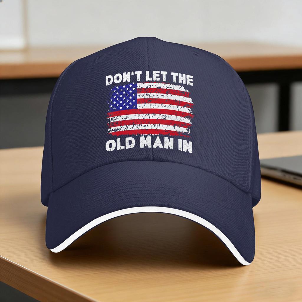 Dont let The Old Unisex in Vintage American Flag Casual Baseball Cap Hats Summer Women Unisex Baseball Caps