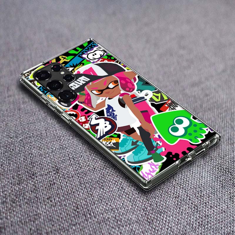 Игровой чехол для телефона S-Splatoons для Samsung Galaxy S24 S23 S21 S20 FE S22 S26 Ultra S25 Edge S10 Plus Чехол Прозрачный ТПУ Capa Shell Coq