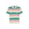 Polo FW22 Printed Ribbed Crew Neck Cotton Short Sleeve Knit Top Women Tops Multicolor WMPOSWENC020442-999
