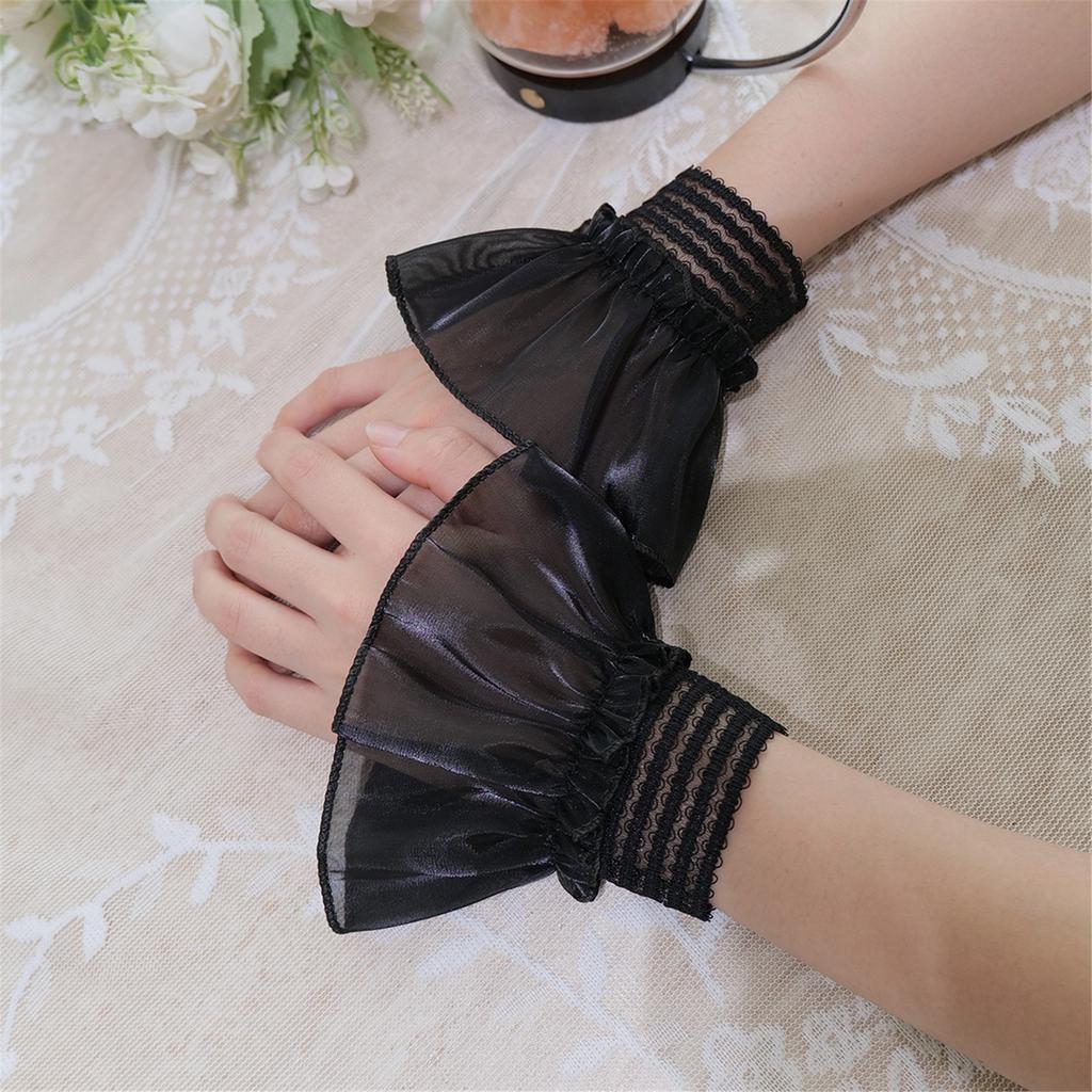 1 пара многослойных эластичных манжет на запястье, съемные рукава для рубашки, разноцветные рукава для фотосессий ногтей и модных съемок