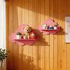 Multi-Functional Cloud-Shaped Wooden Wall Shelf - Durable Minimalist Wall-Mounted Storage Rack