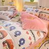 Rainbow Theme Plush Duvet Cover Fluffy Soft Boys Girls Luxury Queen Quilt Cover Winter Warm Letter Print Bedding No Pillowcase
