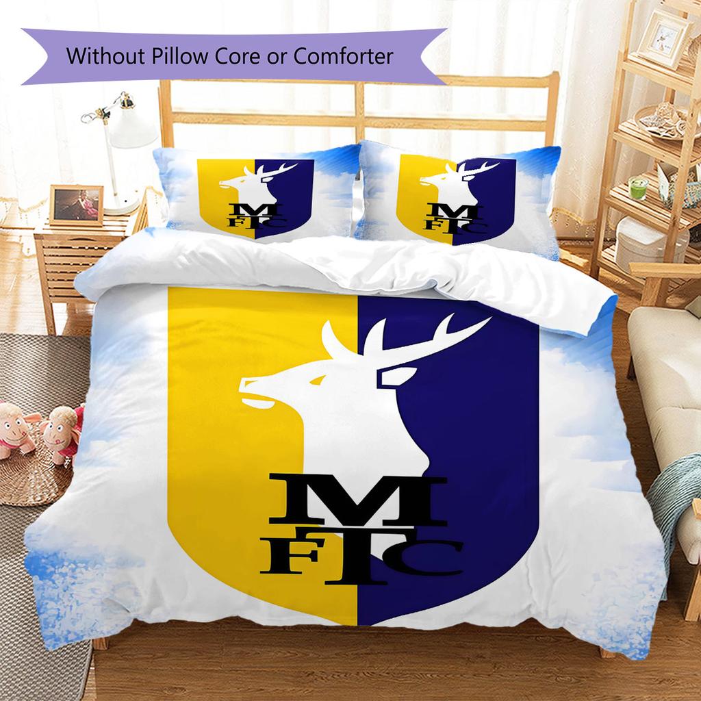 MansfieldFC Pattern Bedding Quilt Set Quilt Cover Pillowcase Home Decoration Birthday Gift (1 * duvet cover + 2 * pillowcase, without core)