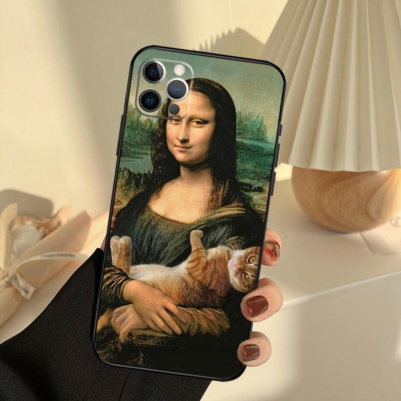 Leonardo da Vinci Mona Lisa Art Phone Case For iPhone 15 14 13 12 11 16 17 Pro Max 13 mini 15 16 Plus 16e 17 Air Cover Funda
