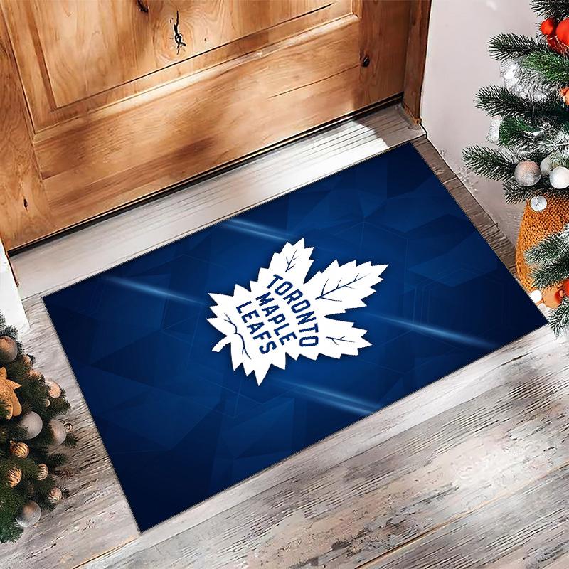 Toronto Maple Leafs Crystal Velvet Carpet Soft Anti?Slip Floor Mat Comfortable Home Living Room Bedroom Decor Rug