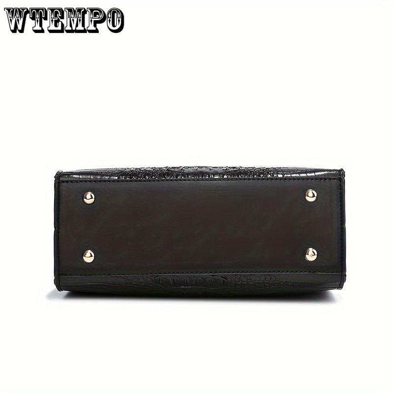 Новая сумка с рисунком крокодила, высокое качество и большая вместимость, подарок для мамы, сумка через плечо, сумка-тоут