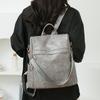 Soft Leather Backpack Women's Large Capacity Backpack Student Schoolbag