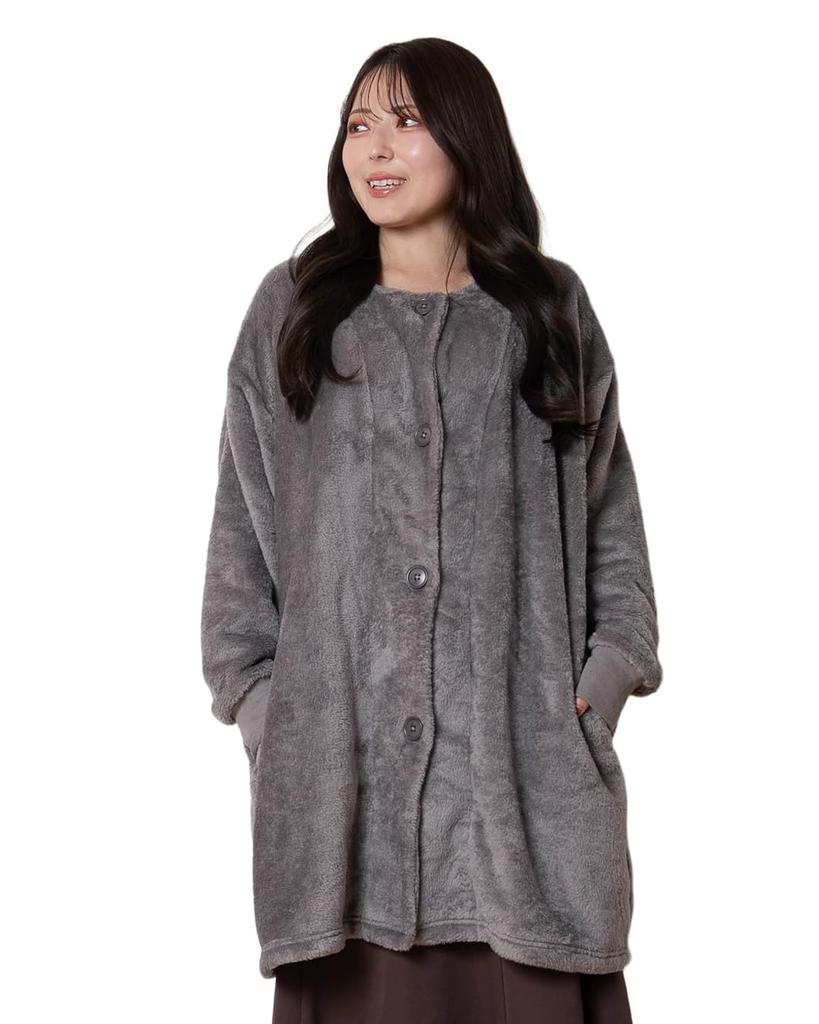 Женское короткое легкое одеяло Monilo для ношения, без капюшона (L, Угольно-серый)