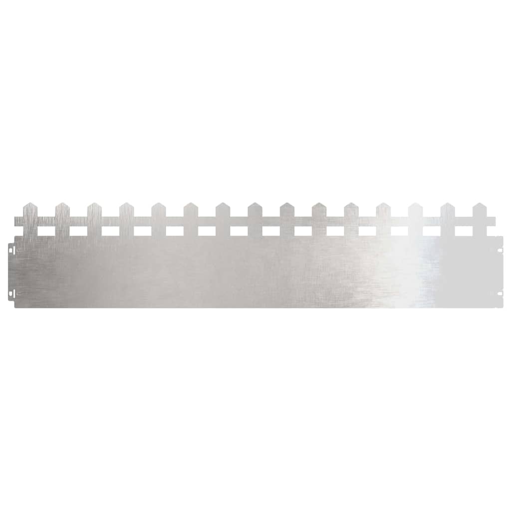 Lawn Edging 10 pcs 103 x 0.05 x 22 cm Stainless Steel Silver