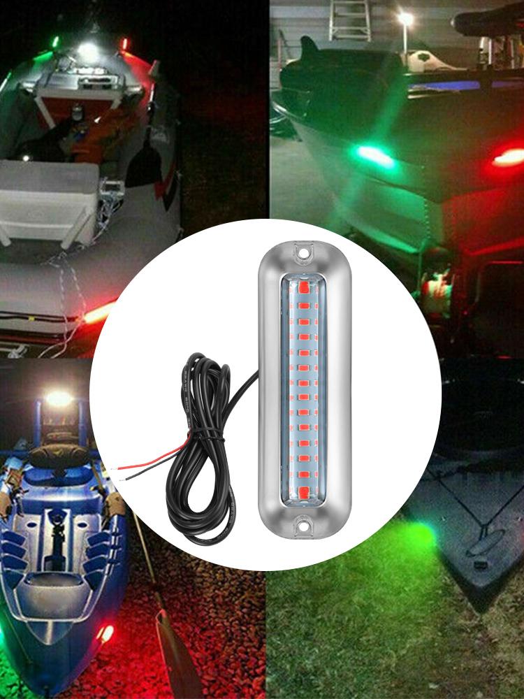 Boat Transom Light Universal Waterproof 10-30V Marine Boat Underwater Pontoon Transom Lamp Stainless Steel 50W 42 LEDs